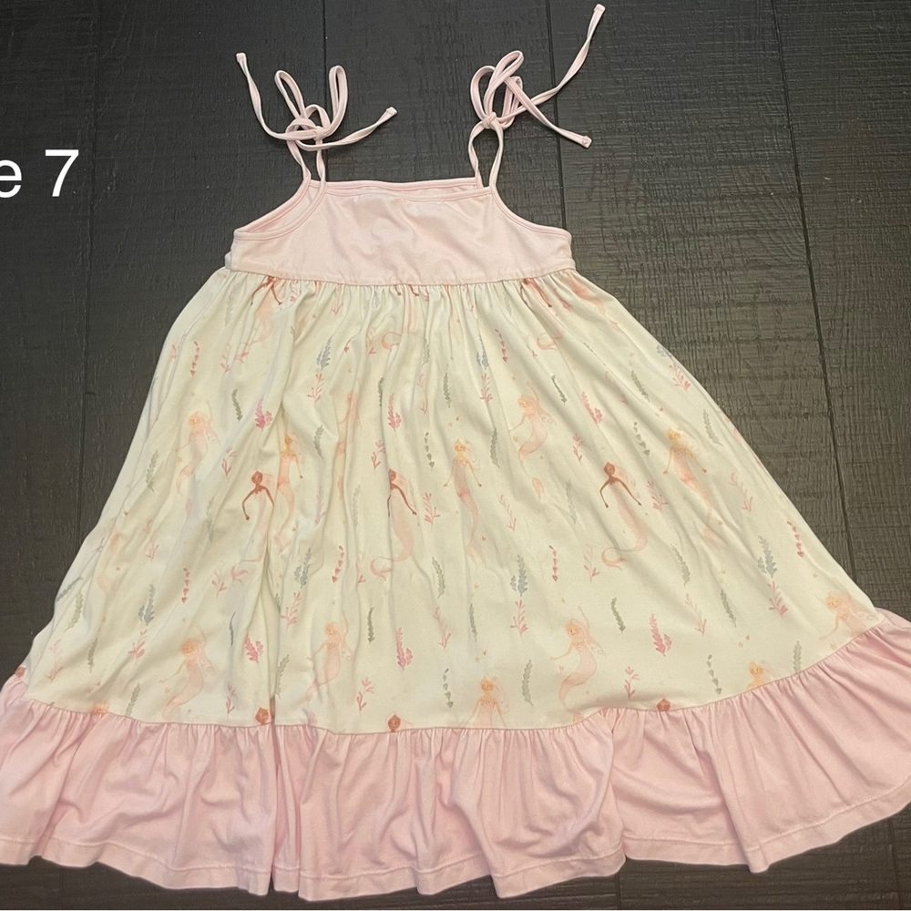 Pink and Cream Kids Casual Dress